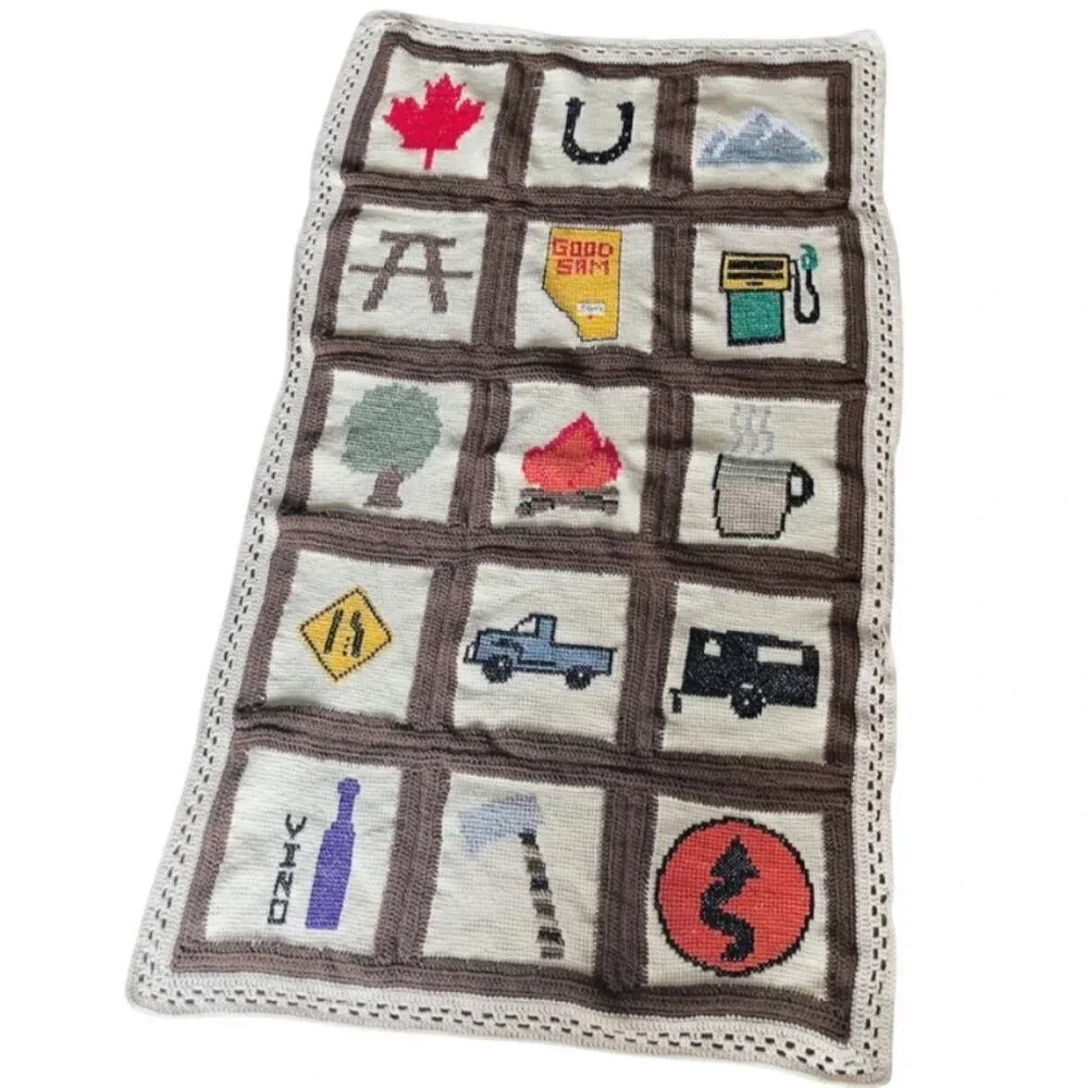 Handmade Fern Gorluik Calgary Alberta Canada Transportation Crochet Blanket